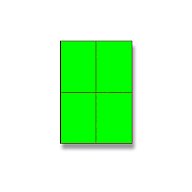 Rayfilm Fluo - samolepicí etikety - 105 × 148 mm, 400 etiket, zelená