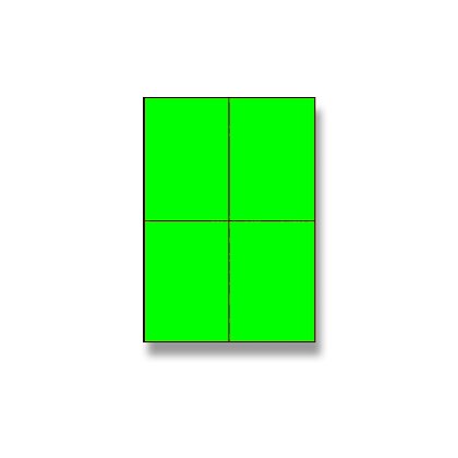 Obrázok produktu Rayfilm Fluo - samolepicí etikety - 105 × 148 mm, 400 etiket, zelená