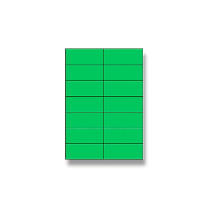 Obrázek produktu Rayfilm - samolepicí etikety - 105×42,4 mm, 1400 etiket, zelené