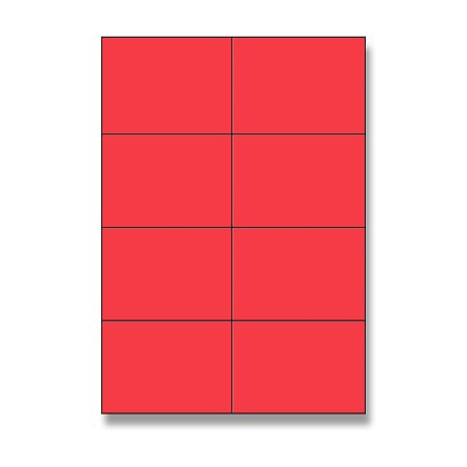 Obrázek produktu Rayfilm - samolepicí etikety - 105,0 x 74,2 mm, 800 etiket, červené