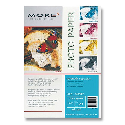 Obrázek produktu More Inspiration - lesklý fotopapír - A4, 185 g, 20 listů