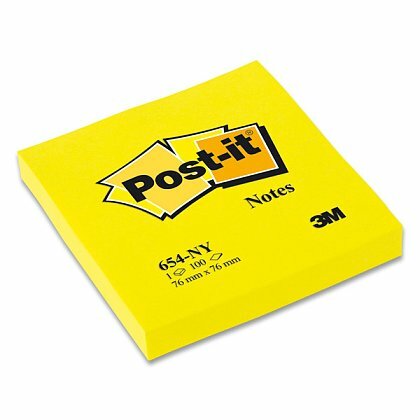 Obrázok produktu 3M Post-it 654NY - samolepiaci bloček - 76 x 76 mm, 100 l., žltý