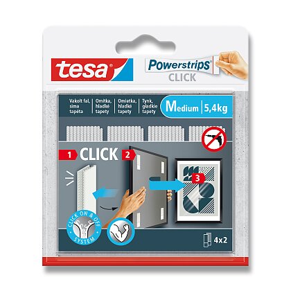Product image Tesa® Powerstrips CLICK Medium - proužky - 4 x 2 ks