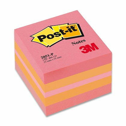 Obrázok produktu 3M Post-it 2051P - samolepiaca mini kocka - 51 × 51 mm, ružová