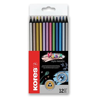 Obrázek produktu Pastelky Kores Kolores Metalic - 12 barev
