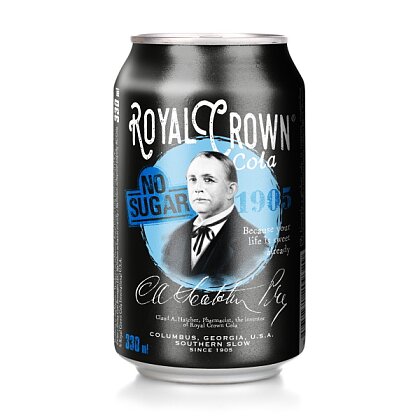 Obrázek produktu Royal Crown Cola No Sugar - kolová limonáda - 330 ml