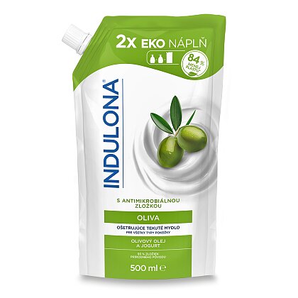 Obrázek produktu Indulona - tekuté mýdlo - náhradní náplň olivový olej a jogurt, 500 ml