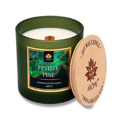 Product image ARÔME - svíčka s dřevěným knotem - Festive pine, 400 g