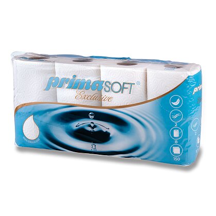 Obrázek produktu PrimaSoft - toaletní papír - 2vrstvý, návin 17,55 m, 8 ks