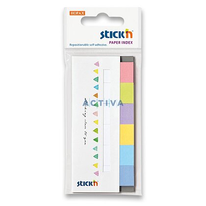 Obrázok produktu Hopax Stick'n Paper Index - samolepiace papierové záložky - 6 × 30 lístkov, Candy