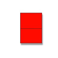 Rayfilm - samolepicí etikety - 210 x 148 mm, 200 etiket, červená fluo