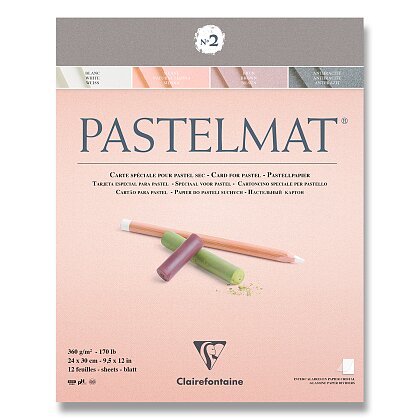 Product image Clairefontaine Pastelmat No.2 - blok - 24 x 30 cm, 12 listů, 360 g