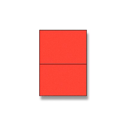 Obrázek produktu Rayfilm - samolepicí etikety - 210×148 mm, 200 etiket, červené