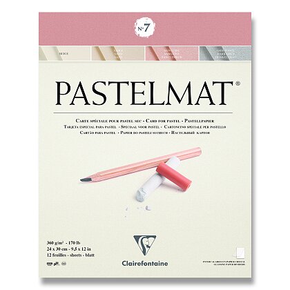 Product image Clairefontaine Pastelmat No.7 - blok - 24 x 30 cm, 12 listů, 360 g