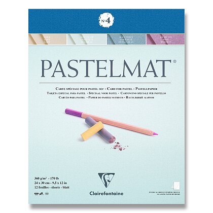 Product image Clairefontaine Pastelmat No.4 - blok - 24 x 30 cm, 12 listů, 360 g