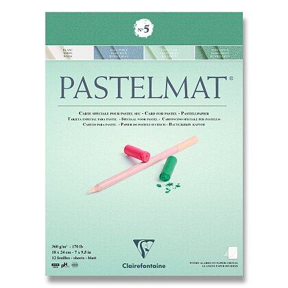 Obrázek produktu Clairefontaine Pastelmat No.5 - blok - 18 x 24cm, 12 listů, 360 g