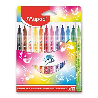 Obrázek produktu Dětské fixy Maped Color&#039;Peps Jungle Mini Cute - 12 barev