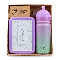 Zdravá lahev 0,7 l + Zdravá sváča Pastel - fialová, set