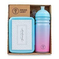 Zdravá lahev 0,7 l + Zdravá sváča Pastel - modrá, set