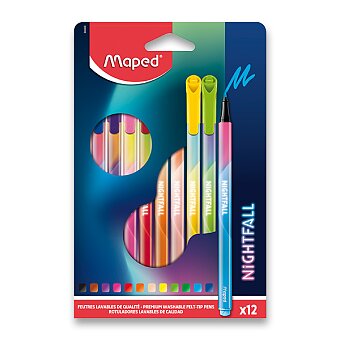 Obrázek produktu Dětské fixy Maped Color&#039;Peps Deco Nightfall - 12 barev