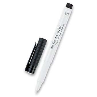 Obrázek produktu Popisovač Faber-Castell Pitt Artist Pen Bullet Nib - bílý, 1,5 mm