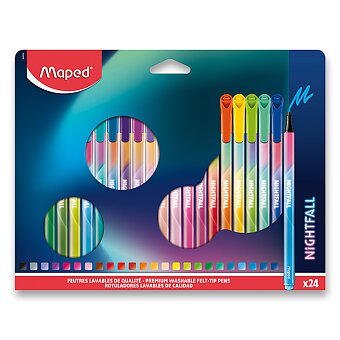 Obrázek produktu Dětské fixy Maped Color&#039;Peps Deco Nightfall - 24 barev
