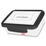 Zdravá sváča Pastel - svačinový box - šedorůžová