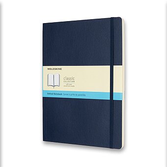 Obrázek produktu Zápisník Moleskine - měkké desky - XL, tečkovaný, modrý