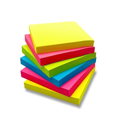 Obrázok produktu Hopax Stick'n Notes FSC Neon - samolepiaci bloček - 76 x 76 mm, 6 x 100 l., mix neónových farieb