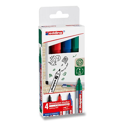 Product image Edding Whiteboard Marker 360 - Whiteboard marker - set of 4 pcs