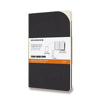 Obrázek produktu Sešity Moleskine Smart - měkké desky - L, linkované, 2 ks, černé