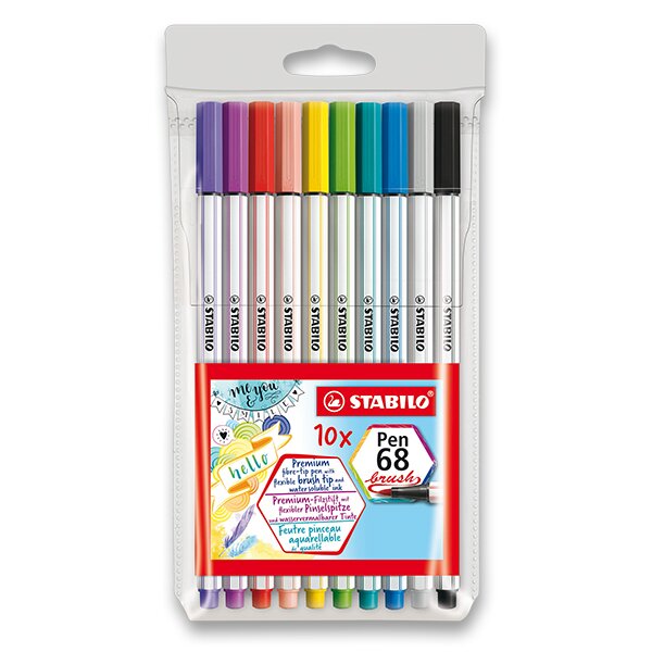Fix Stabilo Pen 68 Brush 10 barev